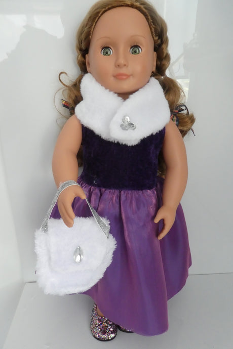 18 inch Lovely 4pce Winter Dress Set for Our Generation dolls.