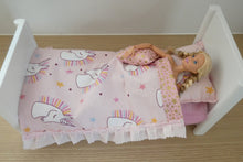 Load image into Gallery viewer, White Wooden Handmade Barbie Dolls Bed