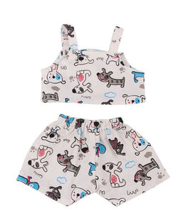 18 inch 2pce Dog Print Pajama Set for Our Generation sized Doll