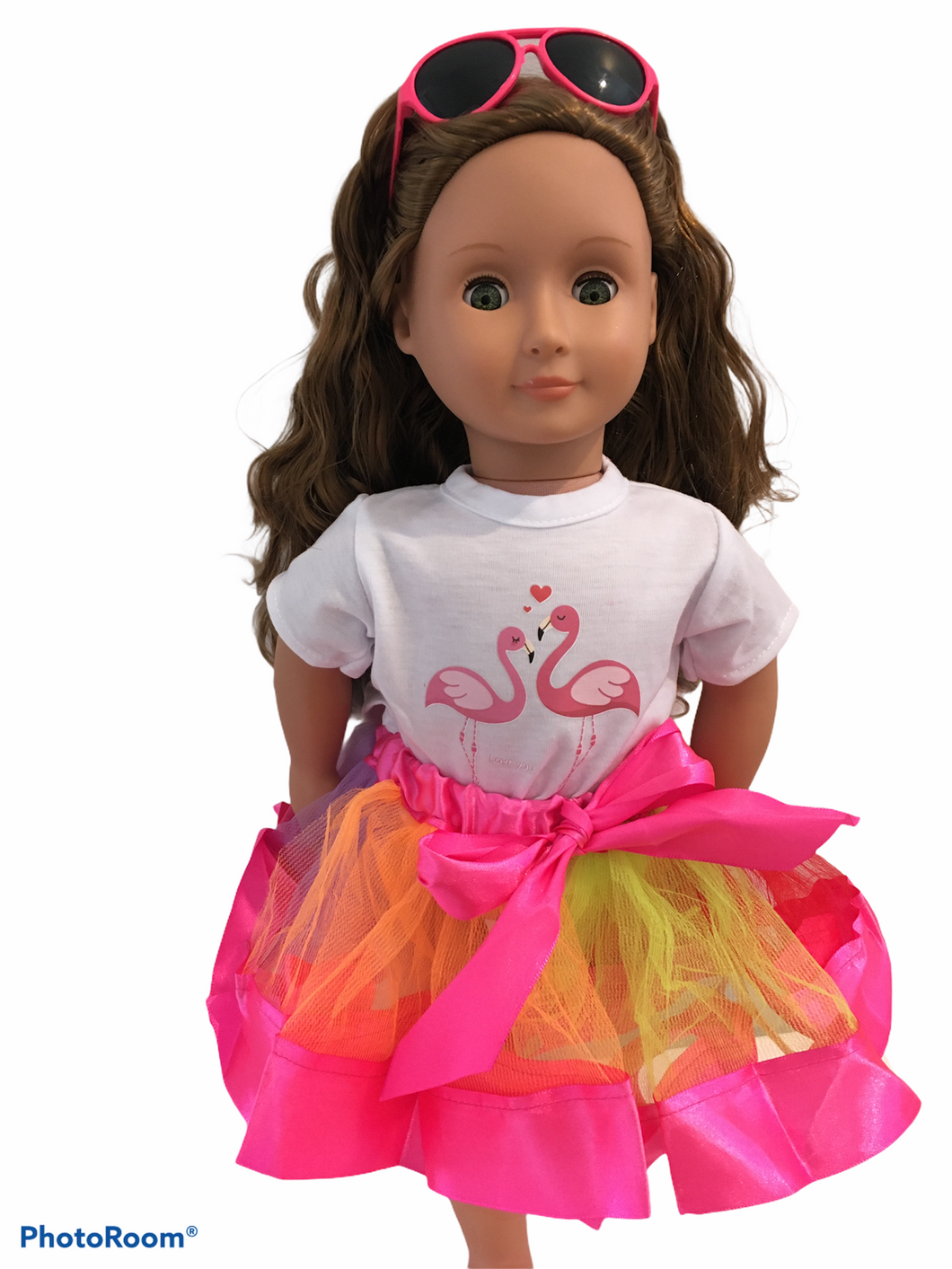 18 inch Flamingo top & Skirt Set for Our Generation sized Dolls