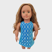 Load image into Gallery viewer, 18 inch Blue lace dress and shoes set